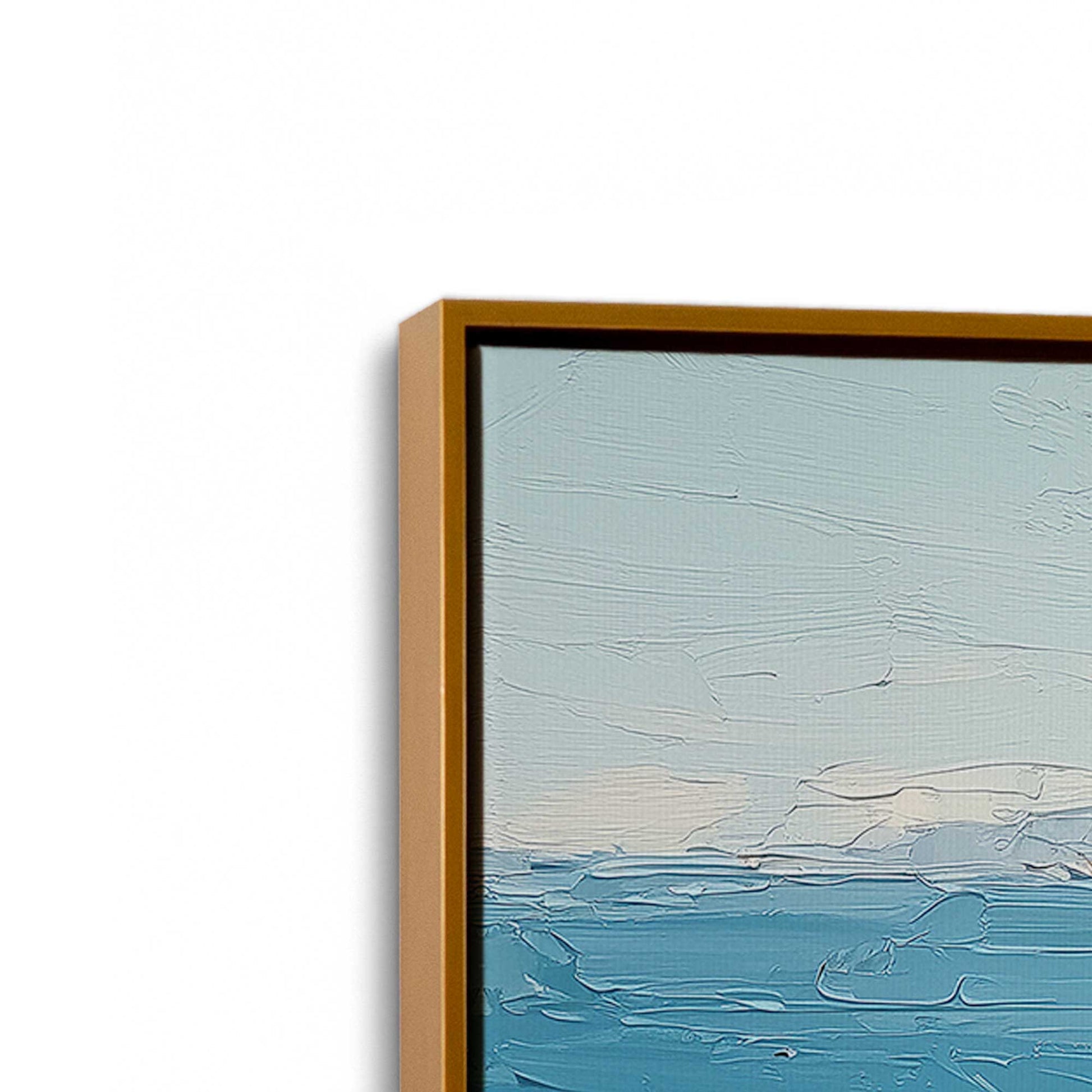 [Color:Polished Gold], Picture of art in a Polished Gold frame at an angle