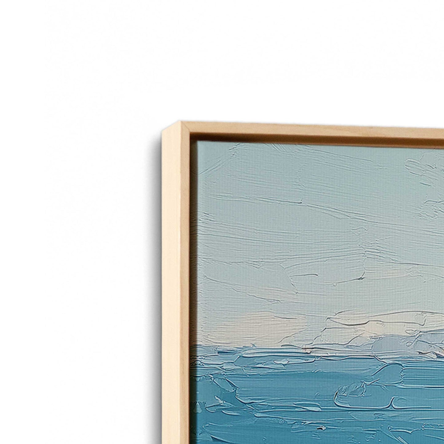 [Color:American Maple], Picture of art in a American Maple frame at an angle