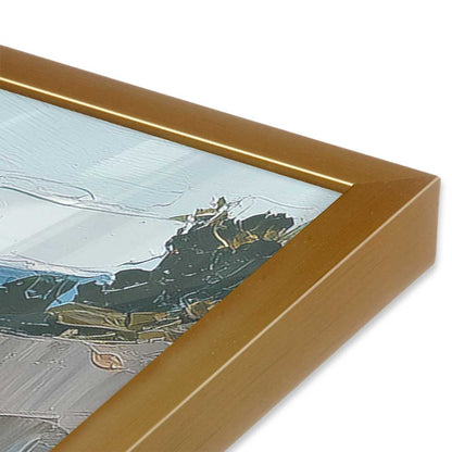 [Color:Polished Gold], Picture of art in a Polished Gold frame at an angle