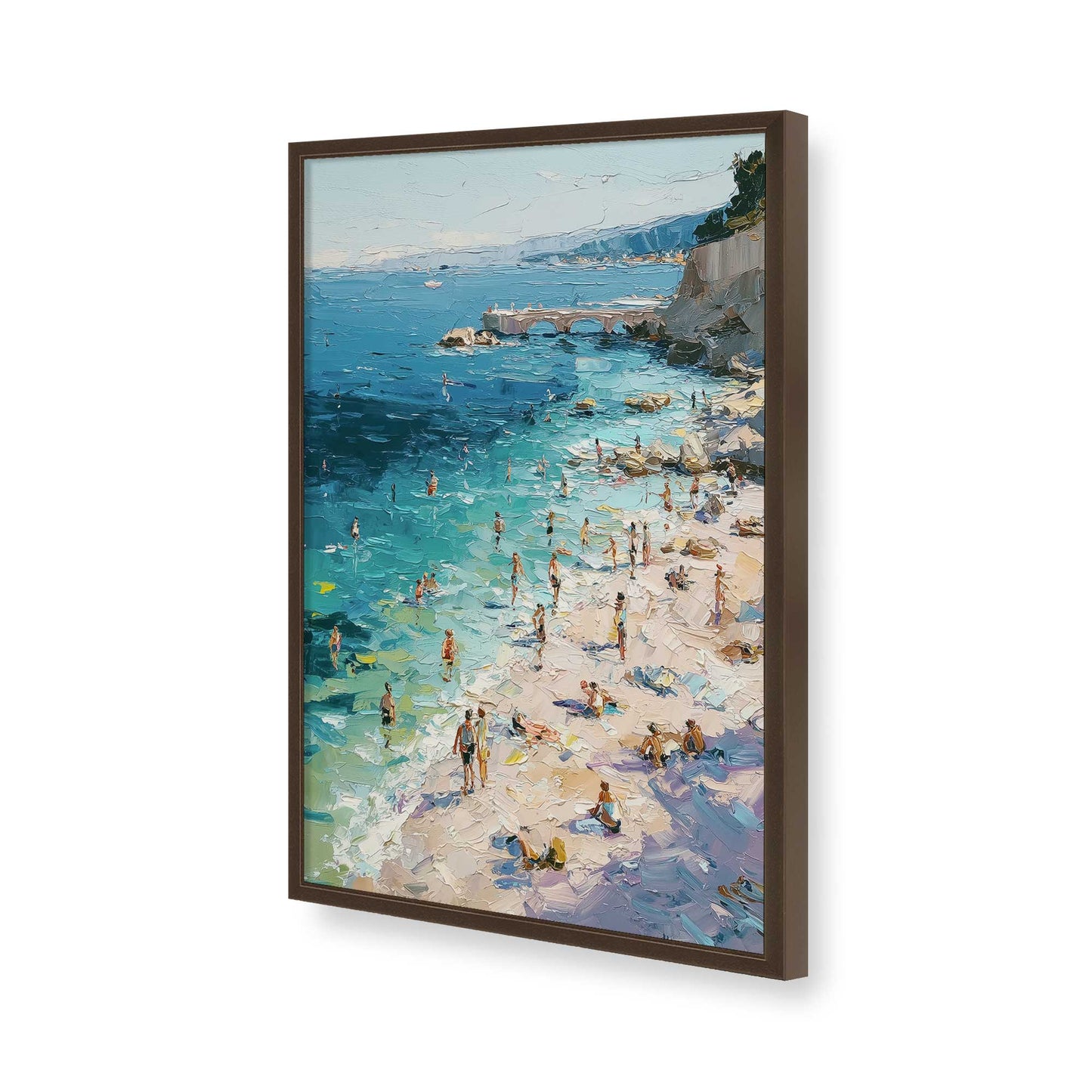 [Color:Brown], Picture of art in a Brown frame of the corner