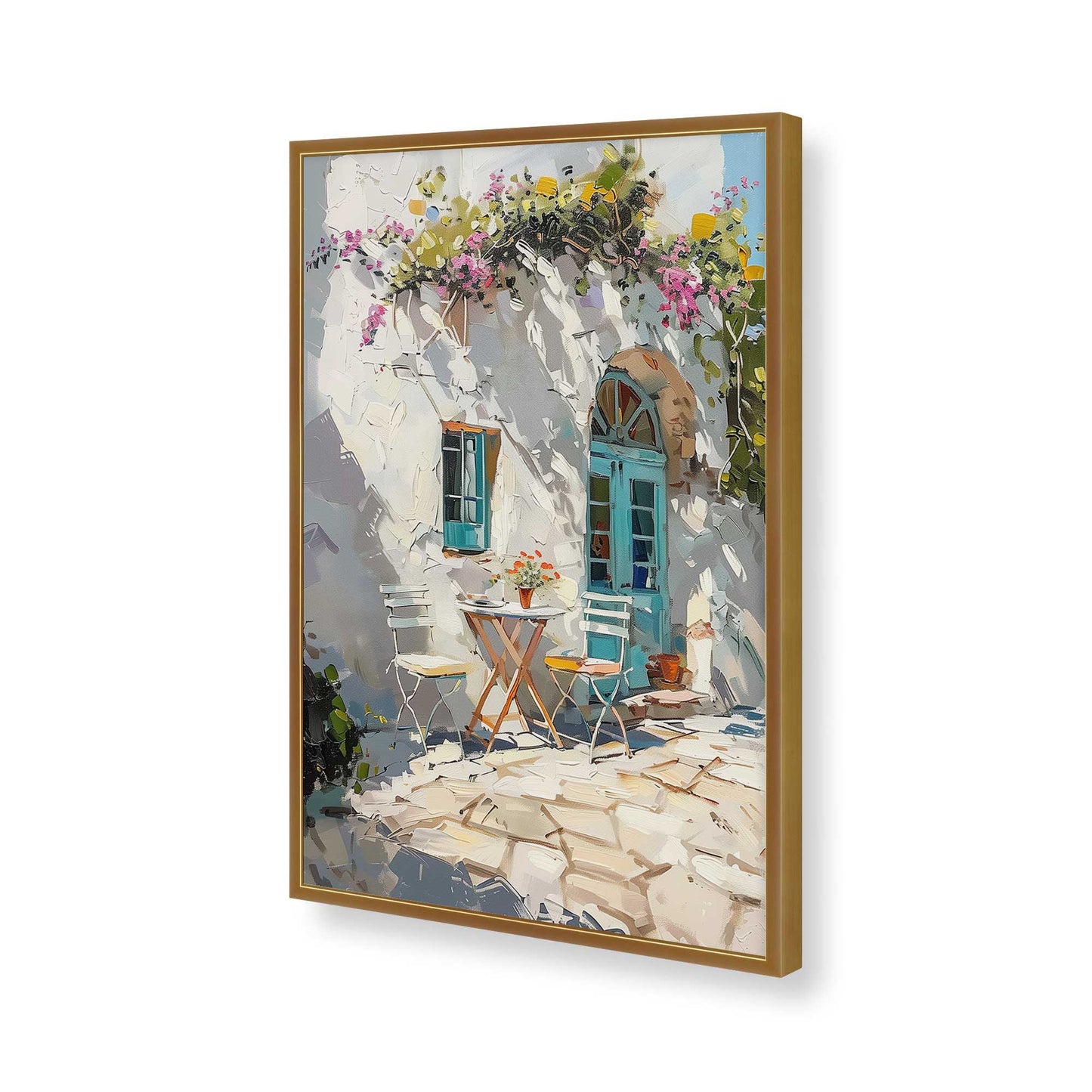 [Color:Polished Gold], Picture of art in a Polished Gold frame of the corner