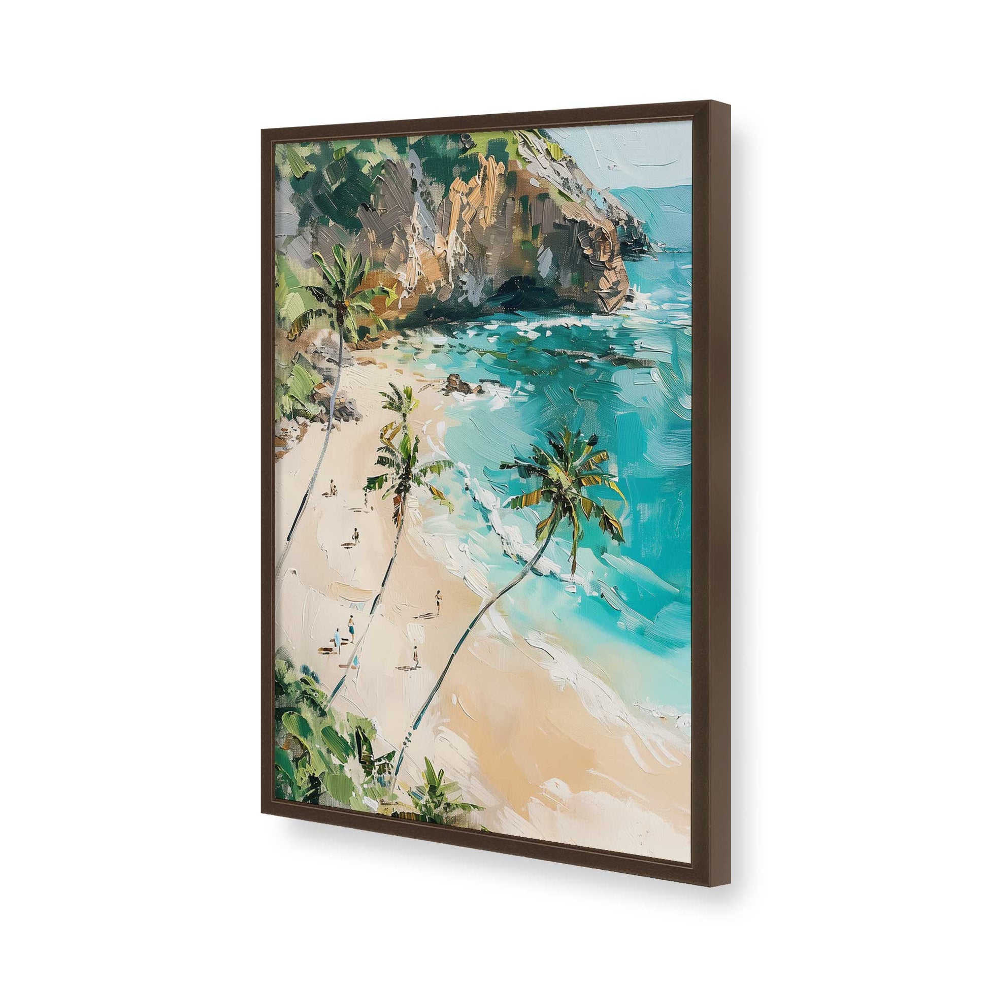 [Color:Brown], Picture of art in a Brown frame of the corner