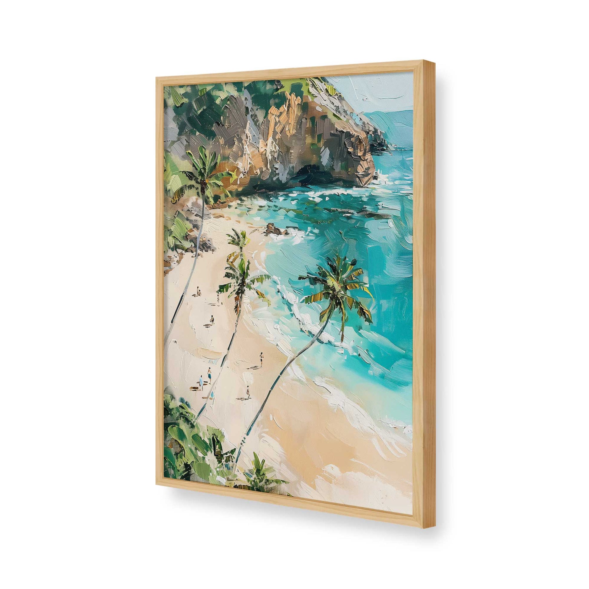 [Color:American Maple], Picture of art in a American Maple frame of the corner