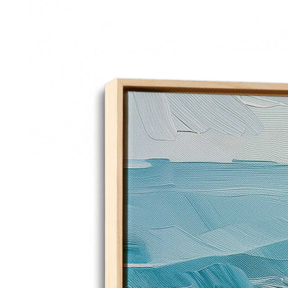 [Color:American Maple], Picture of art in a American Maple frame at an angle