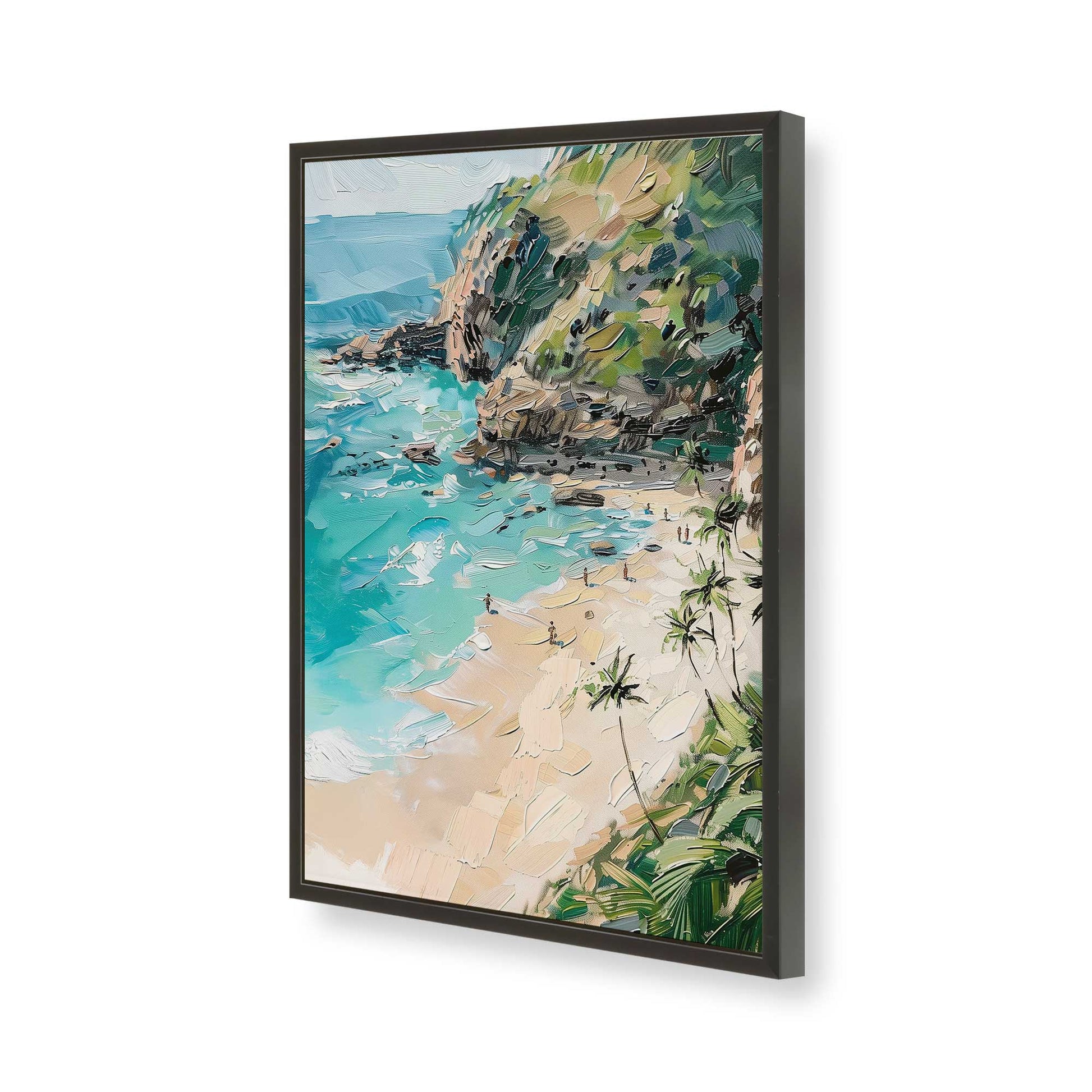[Color:Satin Black], Picture of art in a Satin Black frame of the corner