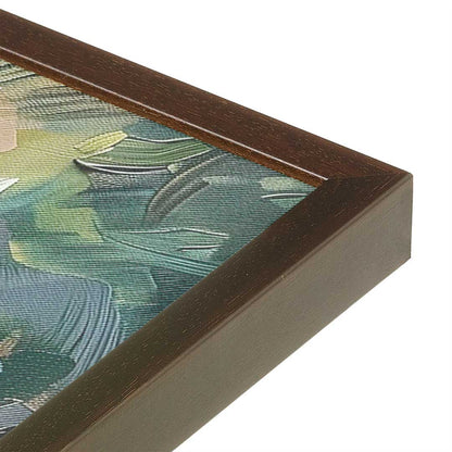 [Color:Brown], Picture of art in a Brown frame at an angle