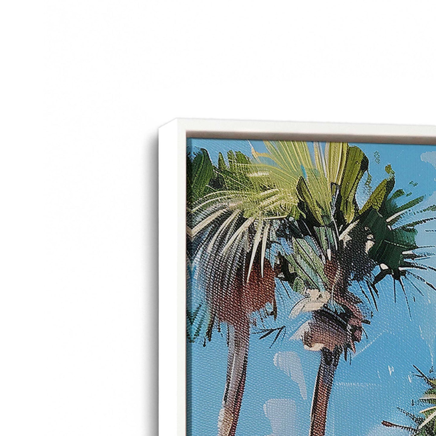 [Color:Opaque White], Picture of art in a White frame at an angle