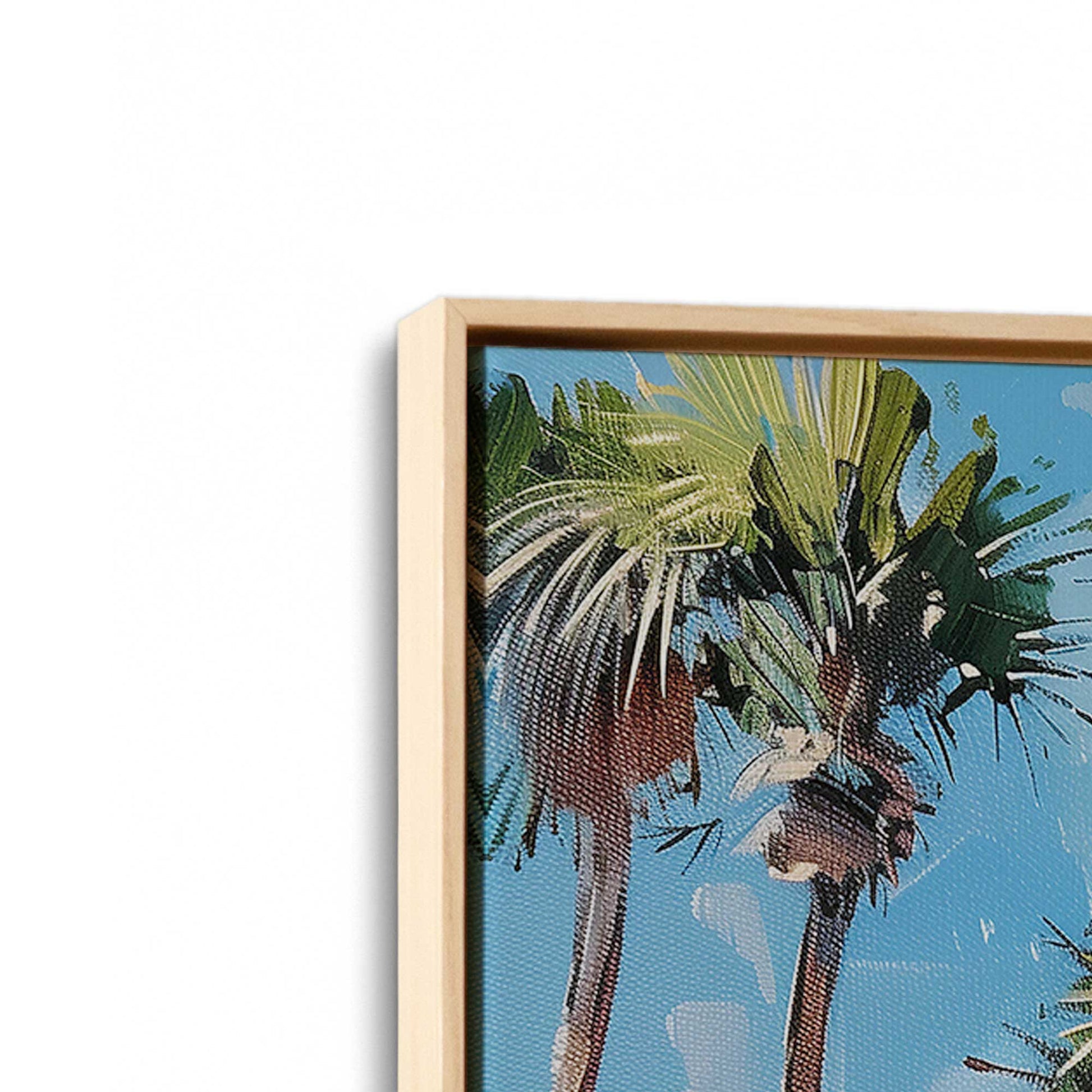 [Color:American Maple], Picture of art in a American Maple frame at an angle