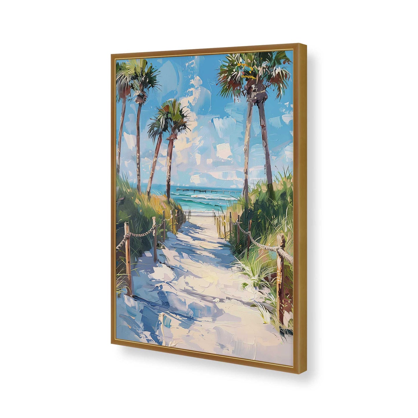 [Color:Polished Gold], Picture of art in a Polished Gold frame of the corner
