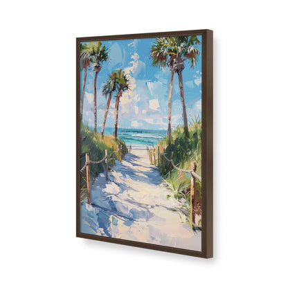 [Color:Brown], Picture of art in a Brown frame of the corner