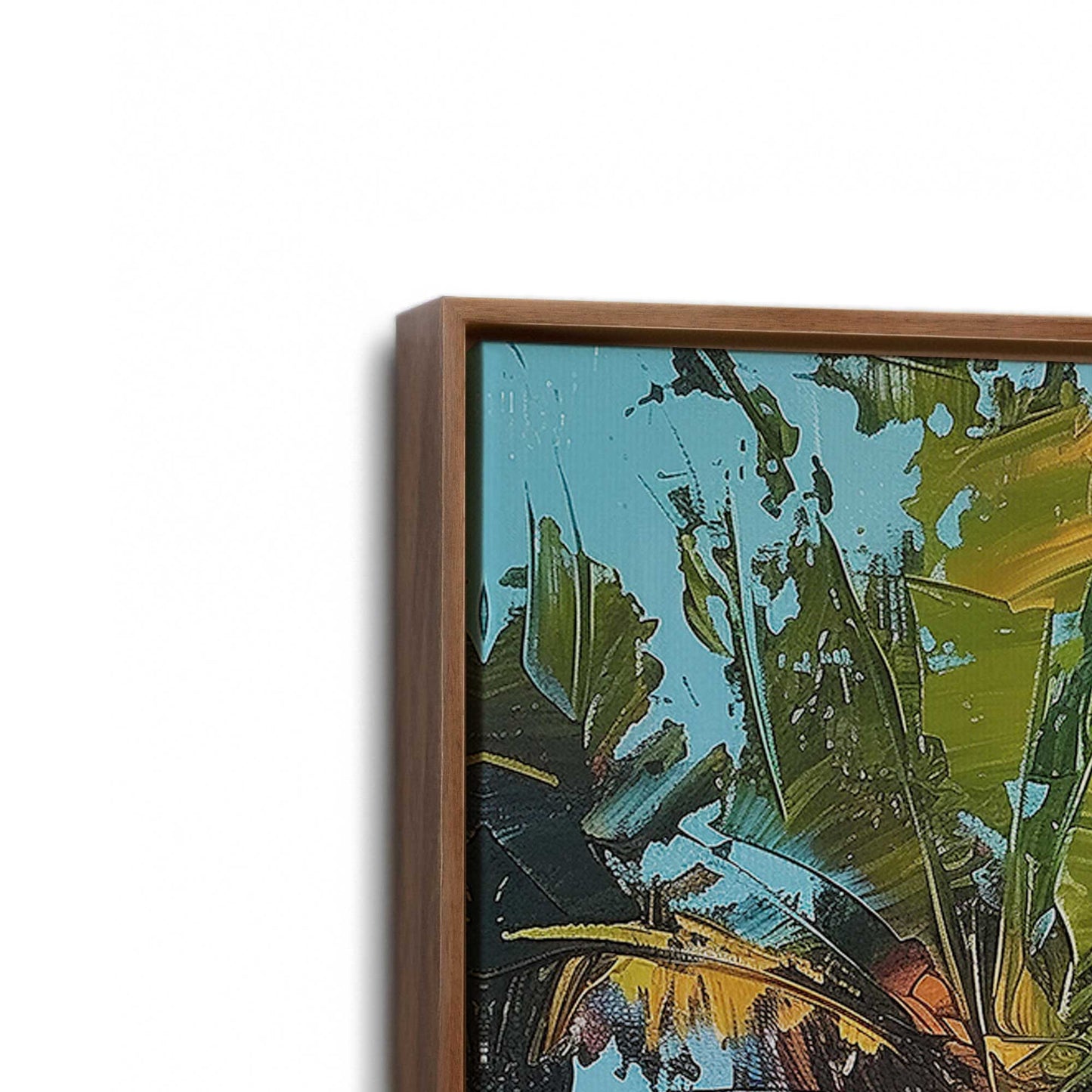 [Color:Walnut], Picture of art in a Walnut frame at an angle