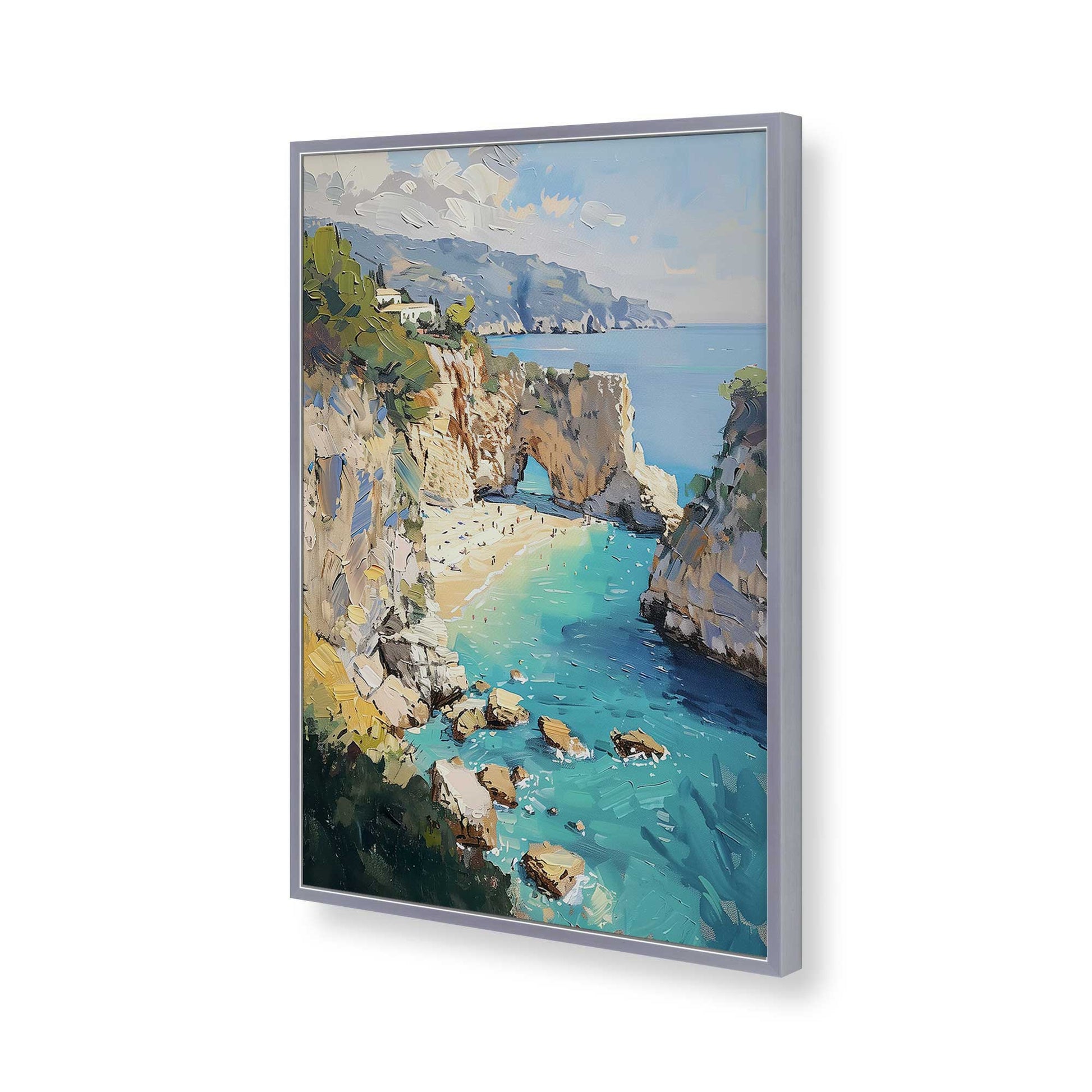 [Color:Polished Chrome], Picture of art in a Polished Chrome frame of the corner