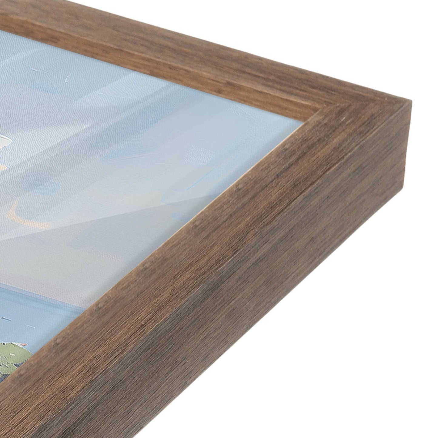 [Color:Walnut], Picture of art in a Walnut frame at an angle