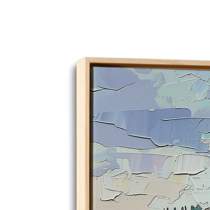 [Color:American Maple], Picture of art in a American Maple frame at an angle