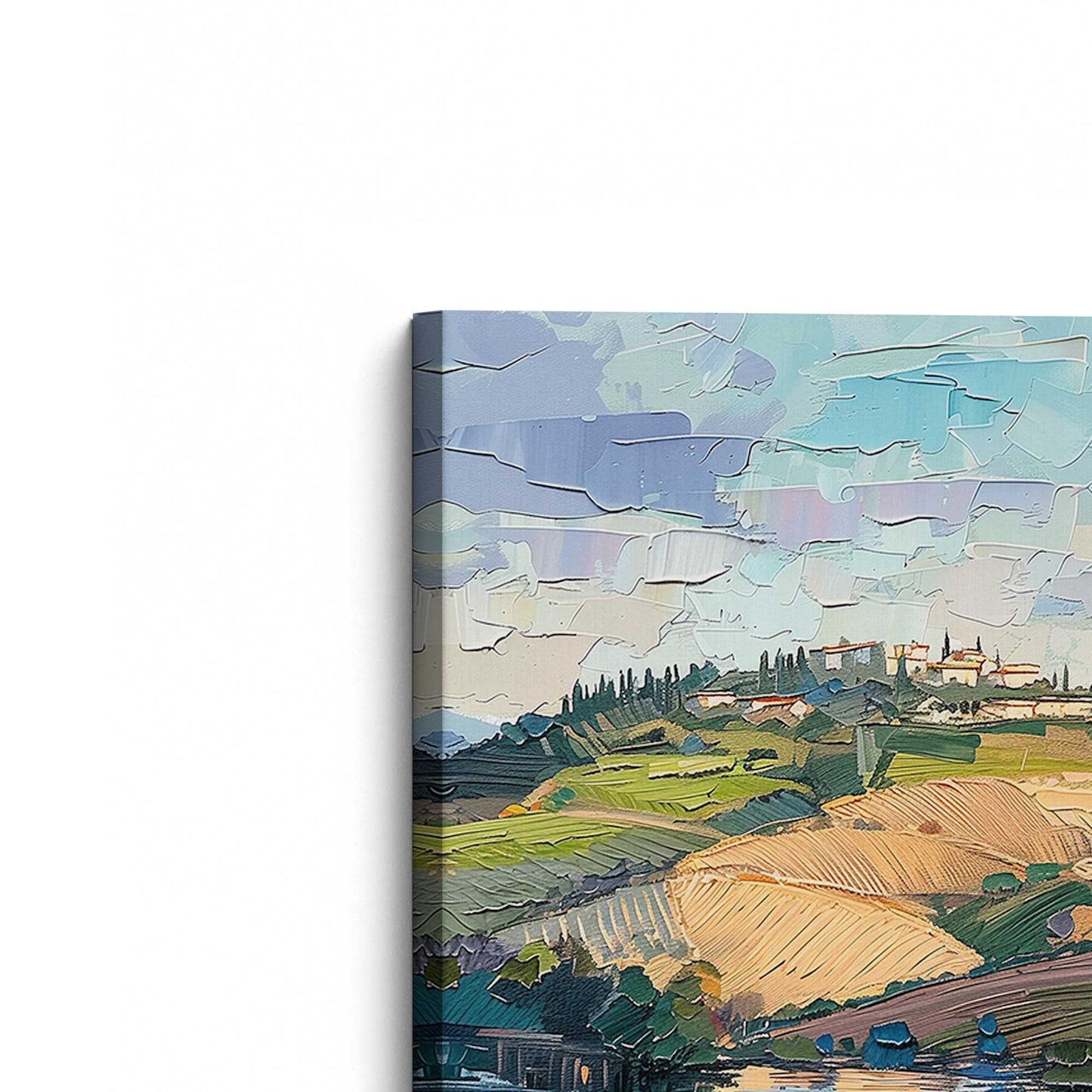 [Color:Stretched Canvas], Picture of the corner of the art