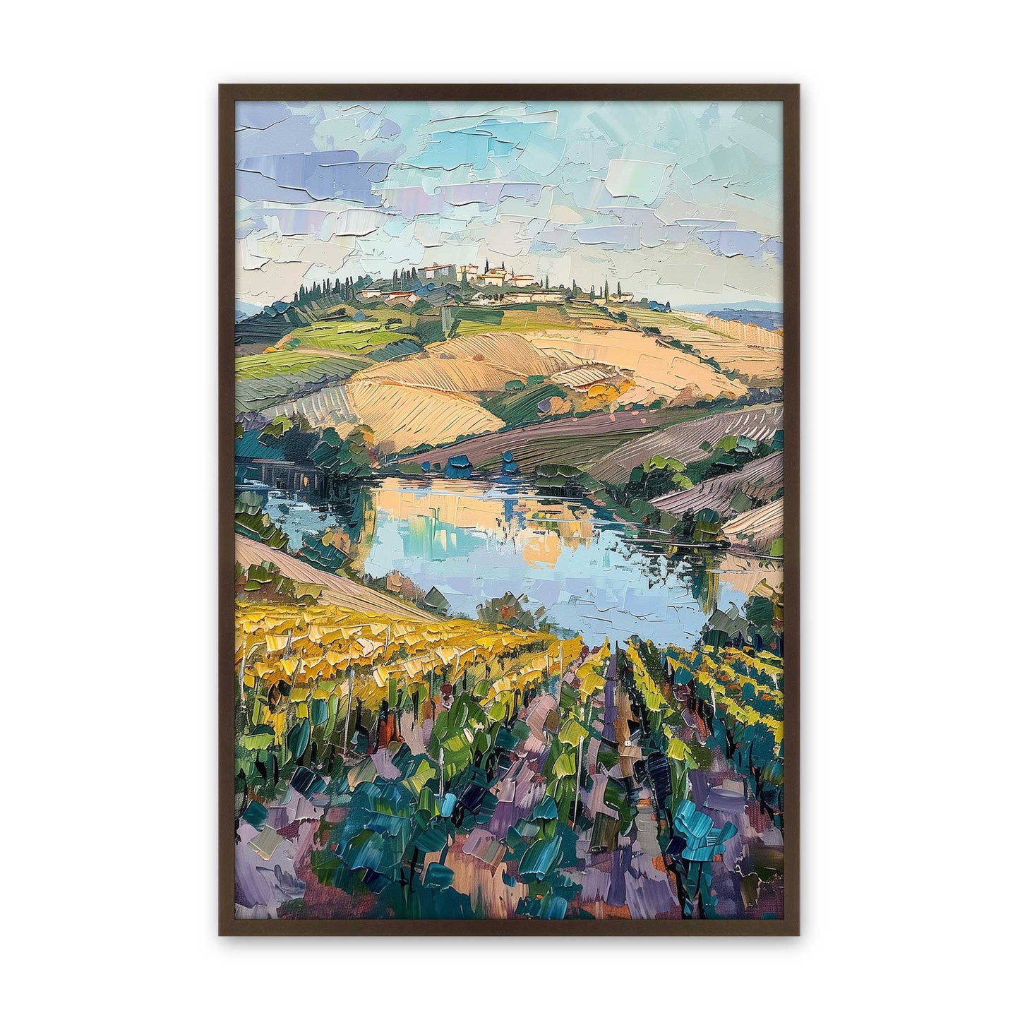 [Color:Brown], Picture of art in a Brown frame
