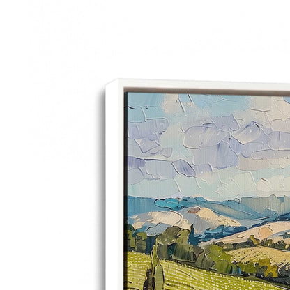 [Color:Opaque White], Picture of art in a White frame at an angle