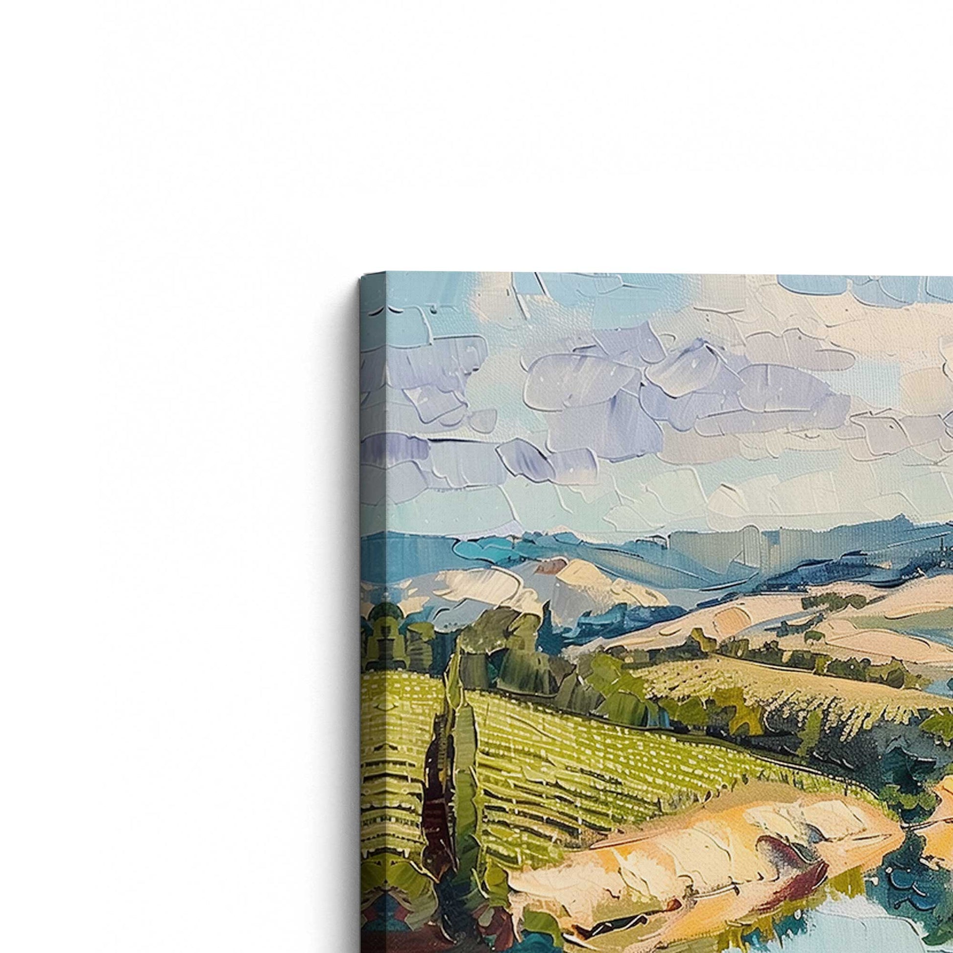 [Color:Stretched Canvas], Picture of the corner of the art