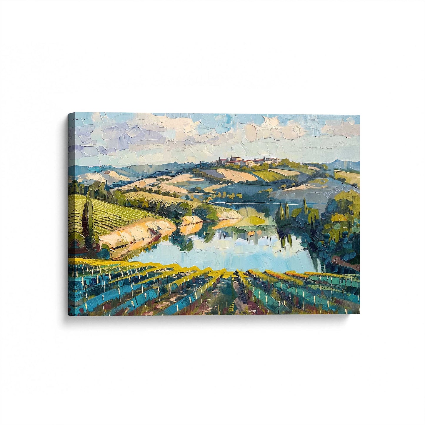 [Color:Stretched Canvas], Picture of art at an angle