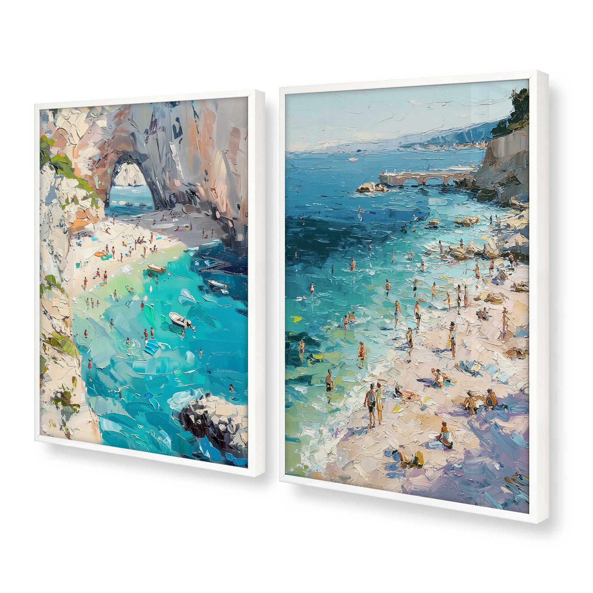 [Color:Opaque White], Picture of art in a Opaque White frame at an angle