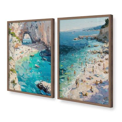[Color:Walnut], Picture of art in a Walnut frame at an angle