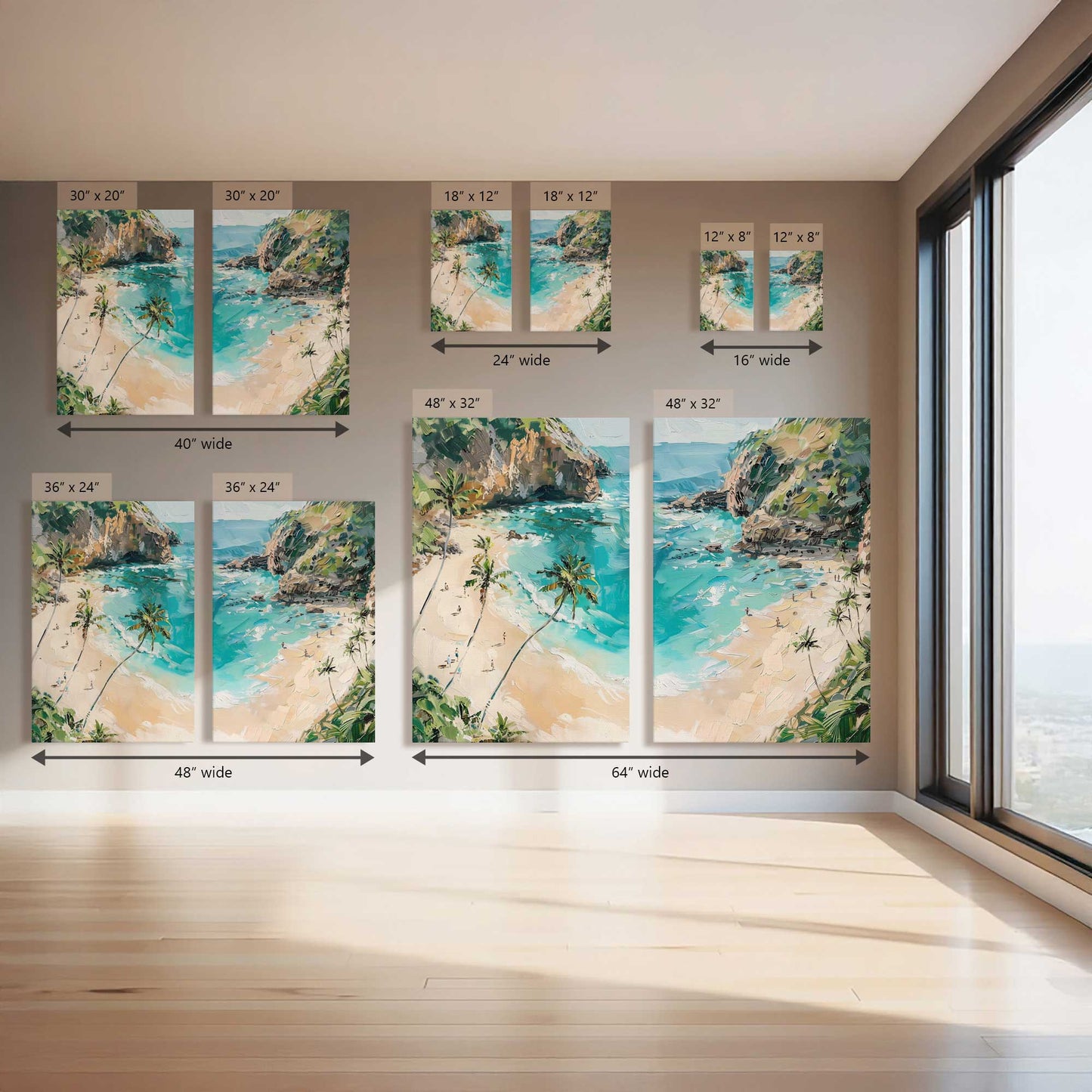 Palm Cove Daydream, Set of 2 Canvas Prints