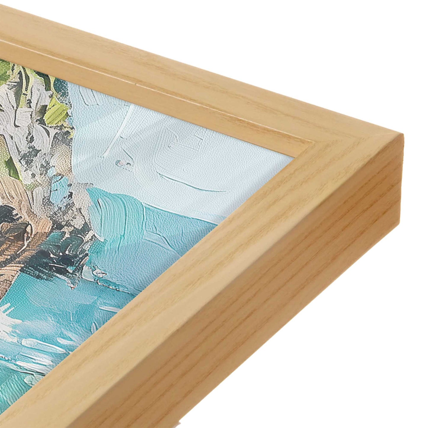 [Color:American Maple], Picture of art in a American Maple frame of the corner