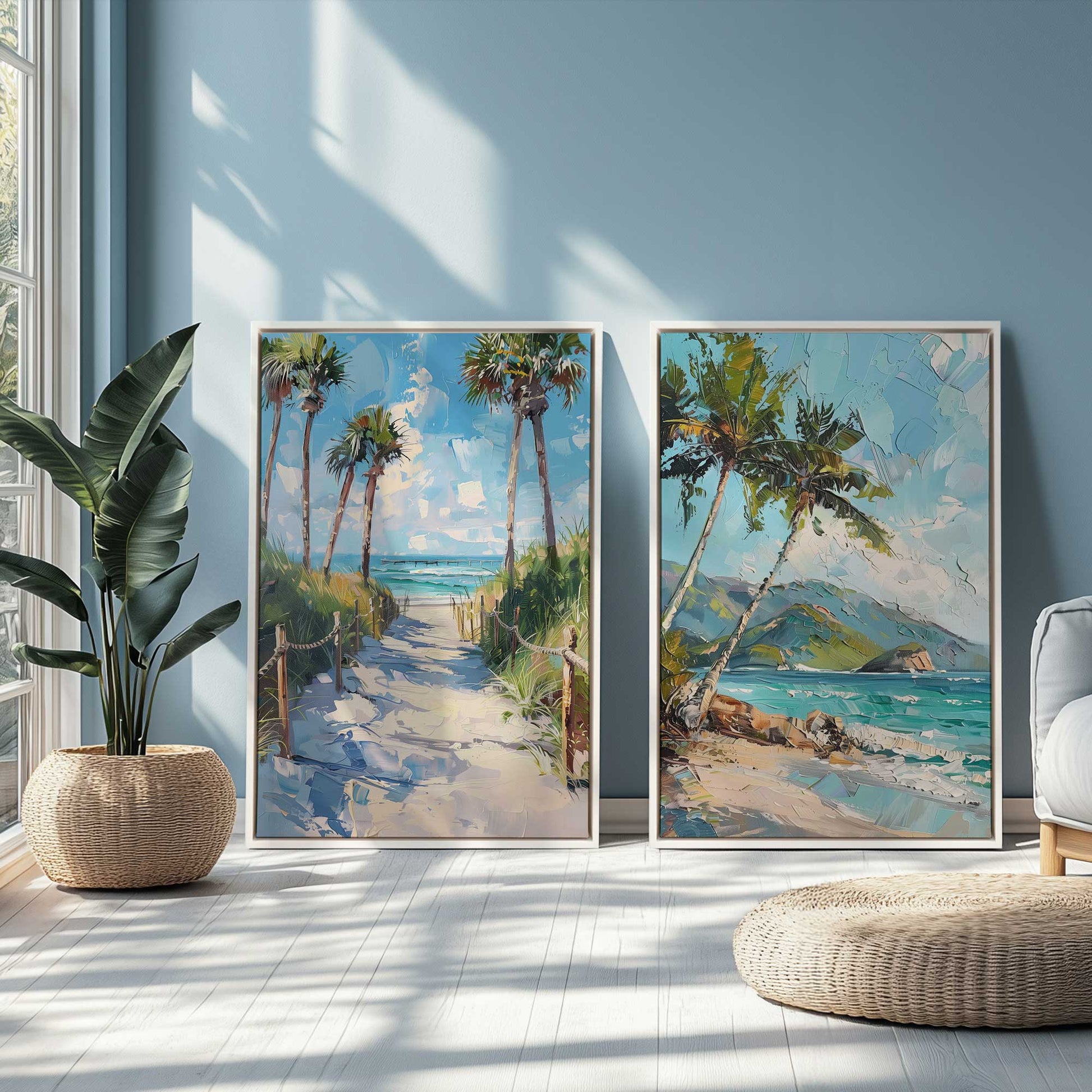 [Color:Opaque White], Picture of art in a White frame