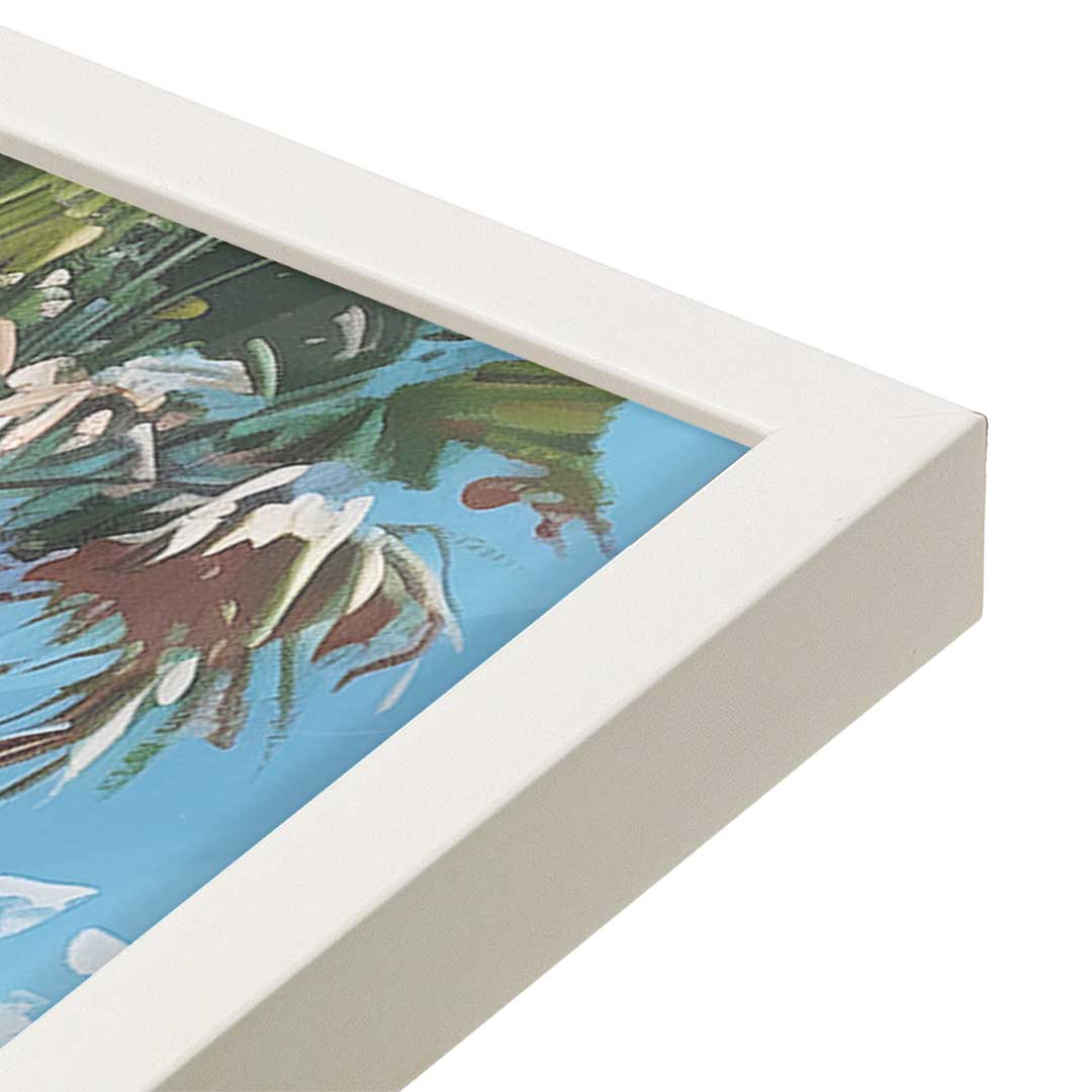 [Color:Opaque White], Picture of art in a Opaque White frame of the corner