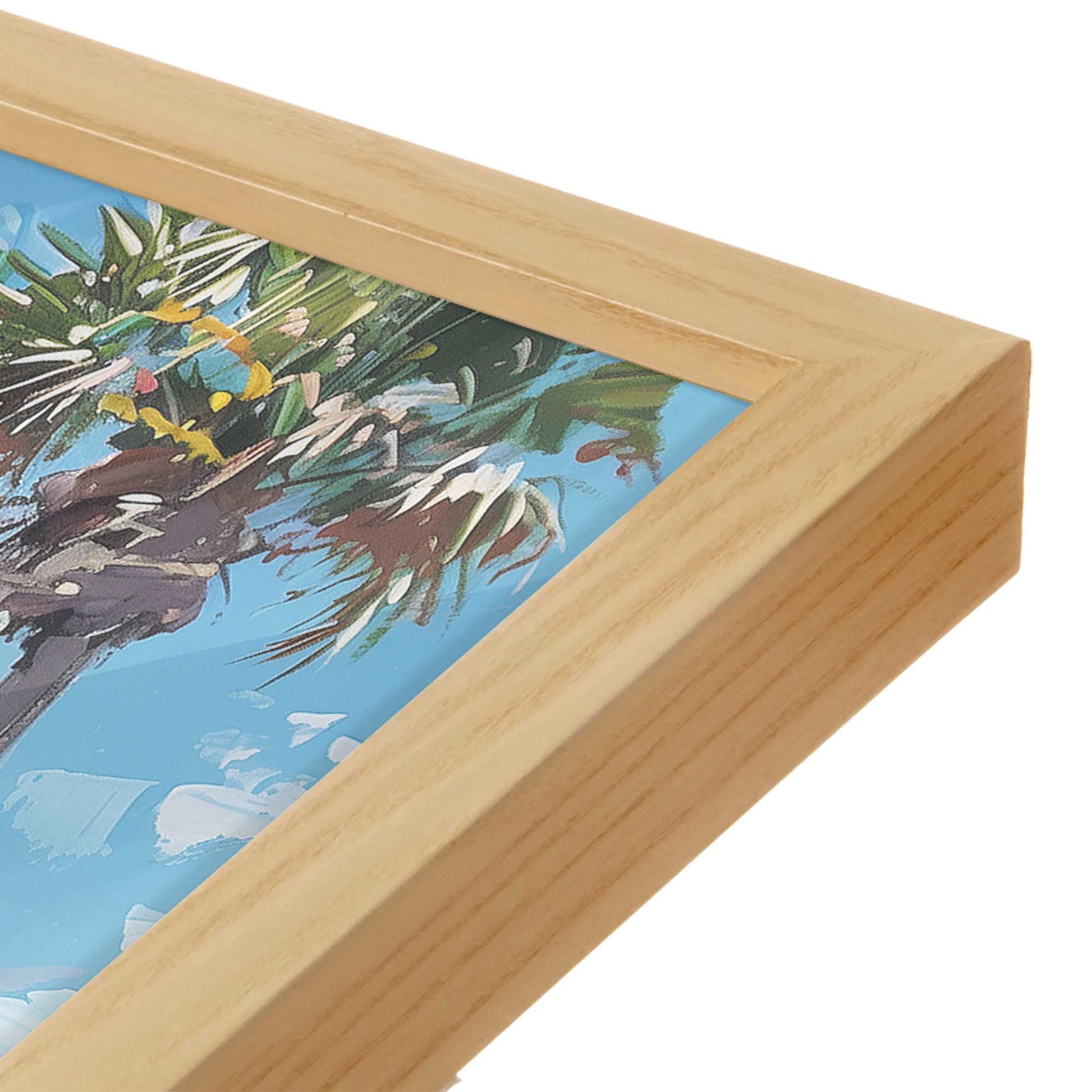 [Color:American Maple], Picture of art in a American Maple frame of the corner