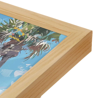[Color:American Maple], Picture of art in a American Maple frame of the corner