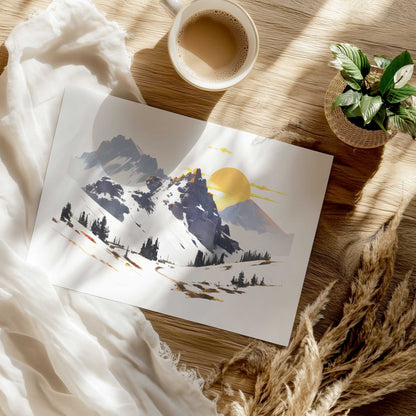 Winter Mountainscape Art Print