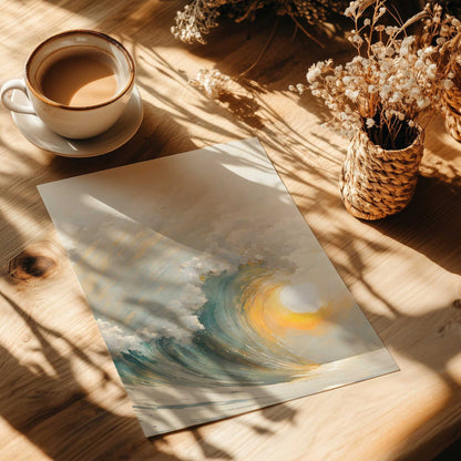Sunset Waves II Art Print
