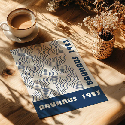 Navy Geometry II Art Print