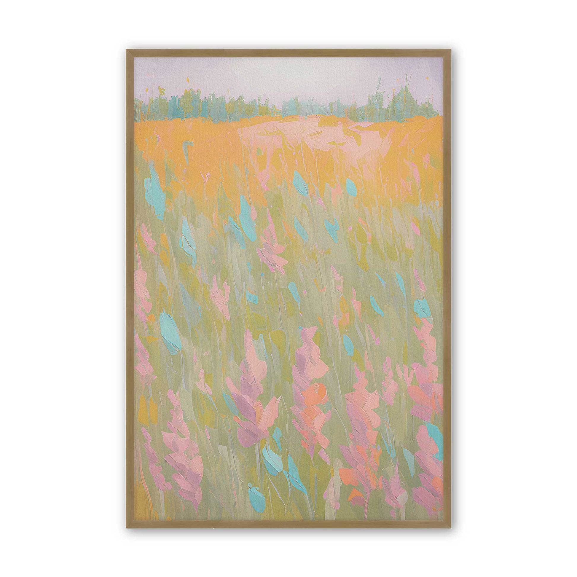[Color:Brushed Gold], Picture of art in a Brushed Gold frame