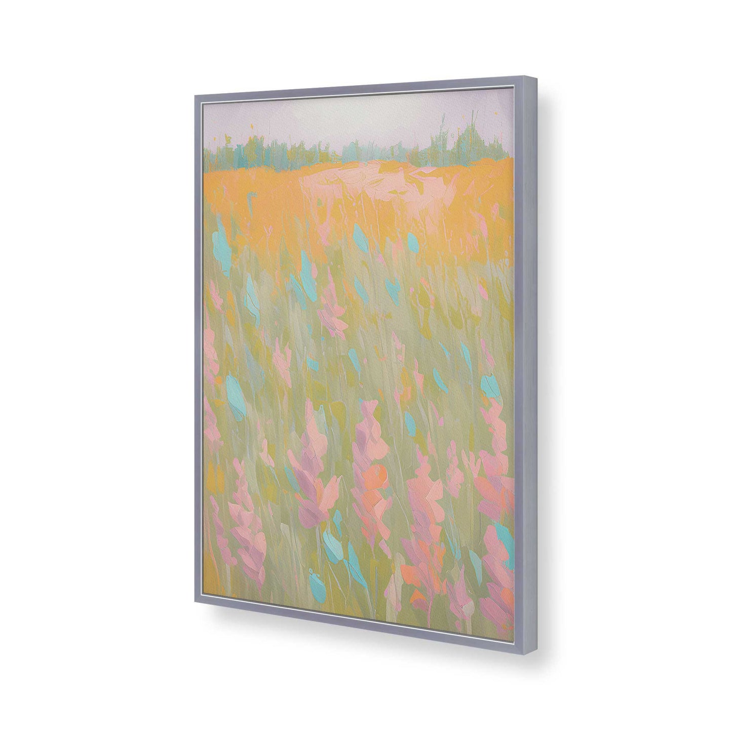 [Color:Polished Chrome], Picture of art in a Polished Chrome frame of the corner