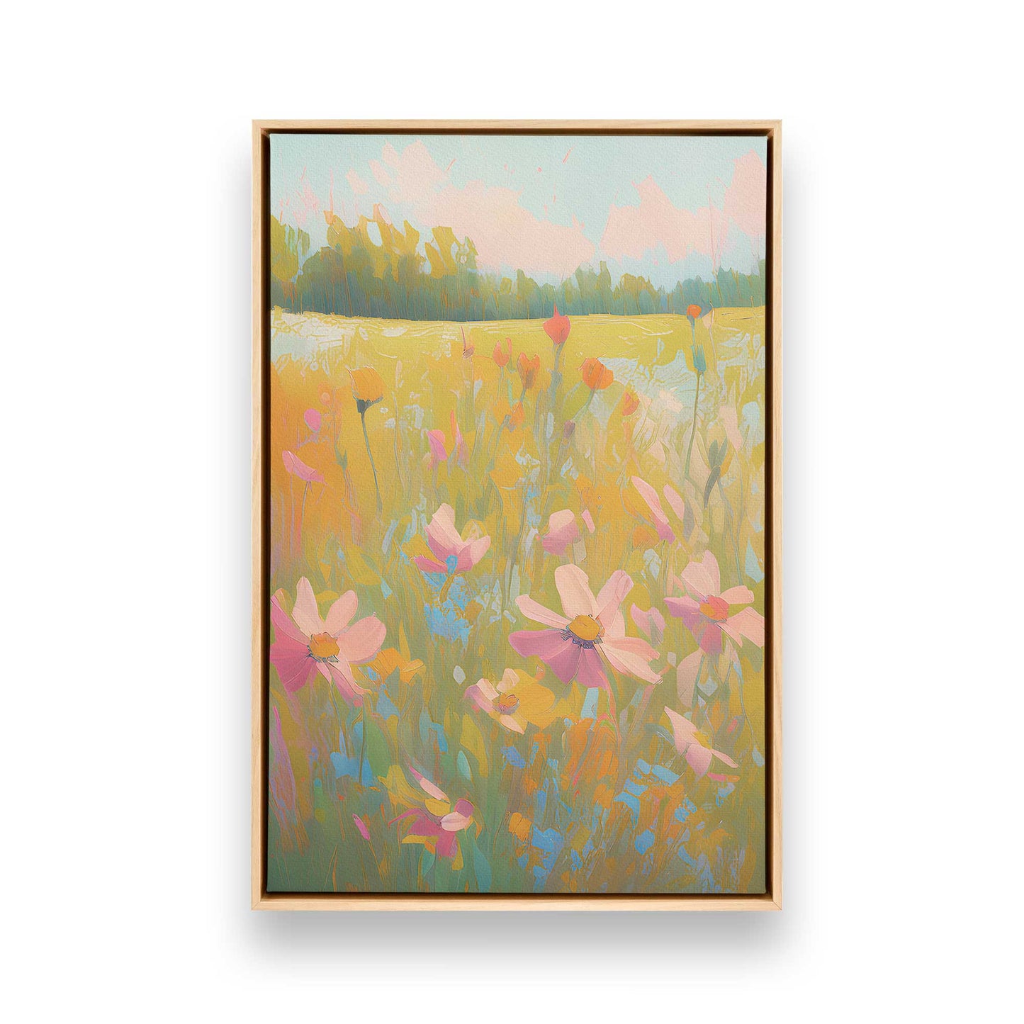 Symphony of Pastel Meadows, Set of 3 Canvas Prints