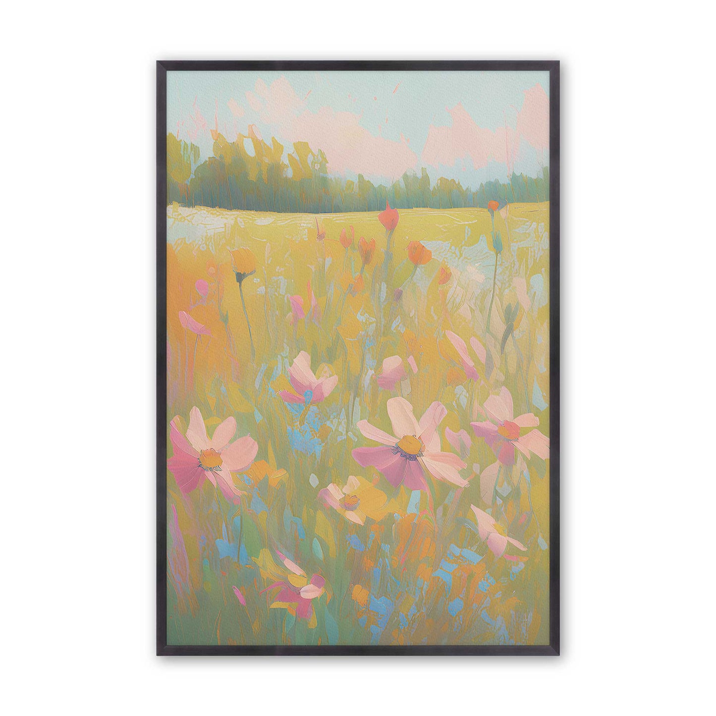 Symphony of Pastel Meadows Set of 3 Art Prints