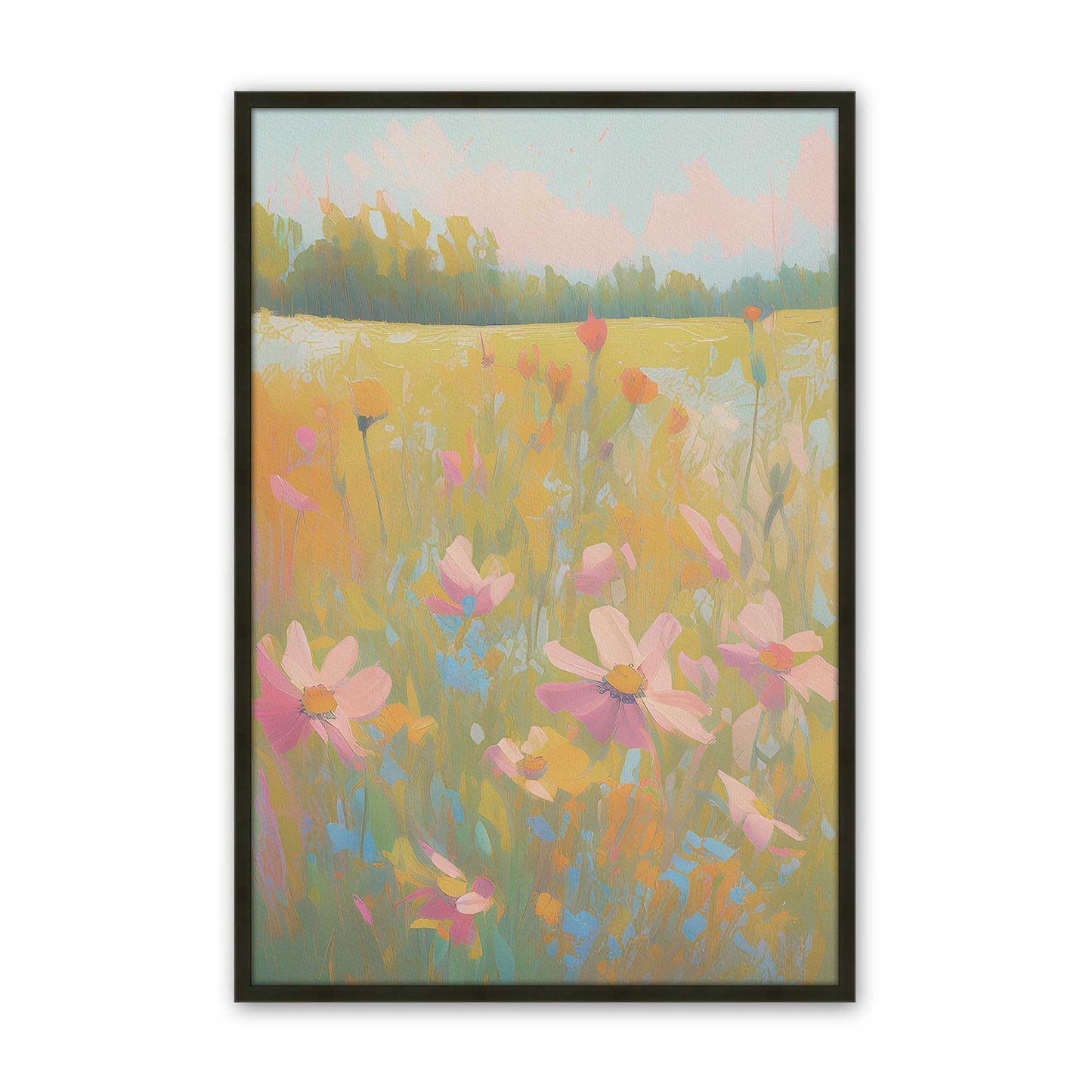 Symphony of Pastel Meadows Set of 3 Art Prints