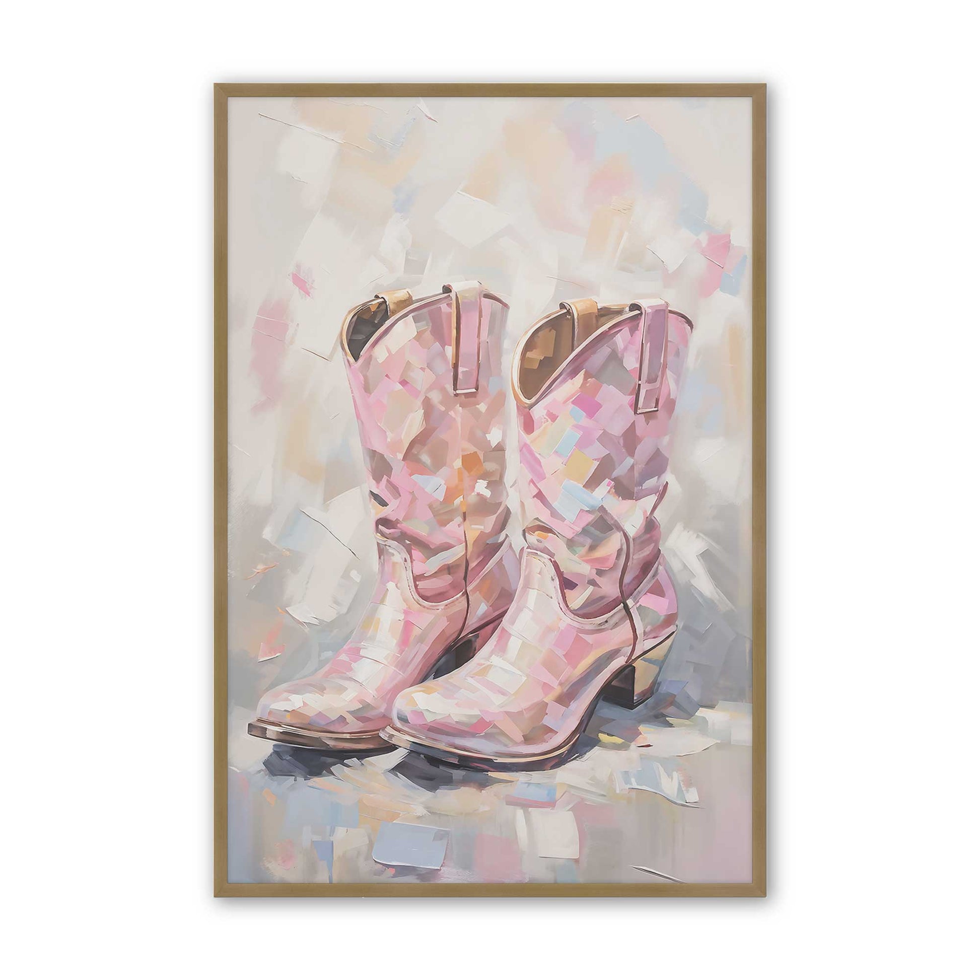 [Color:Brushed Gold], Picture of art in a Brushed Gold frame