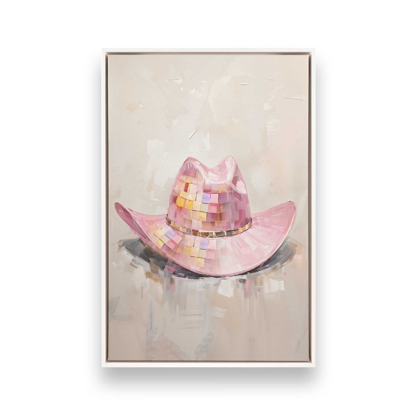 [Color:Opaque White], Picture of art in a White frame