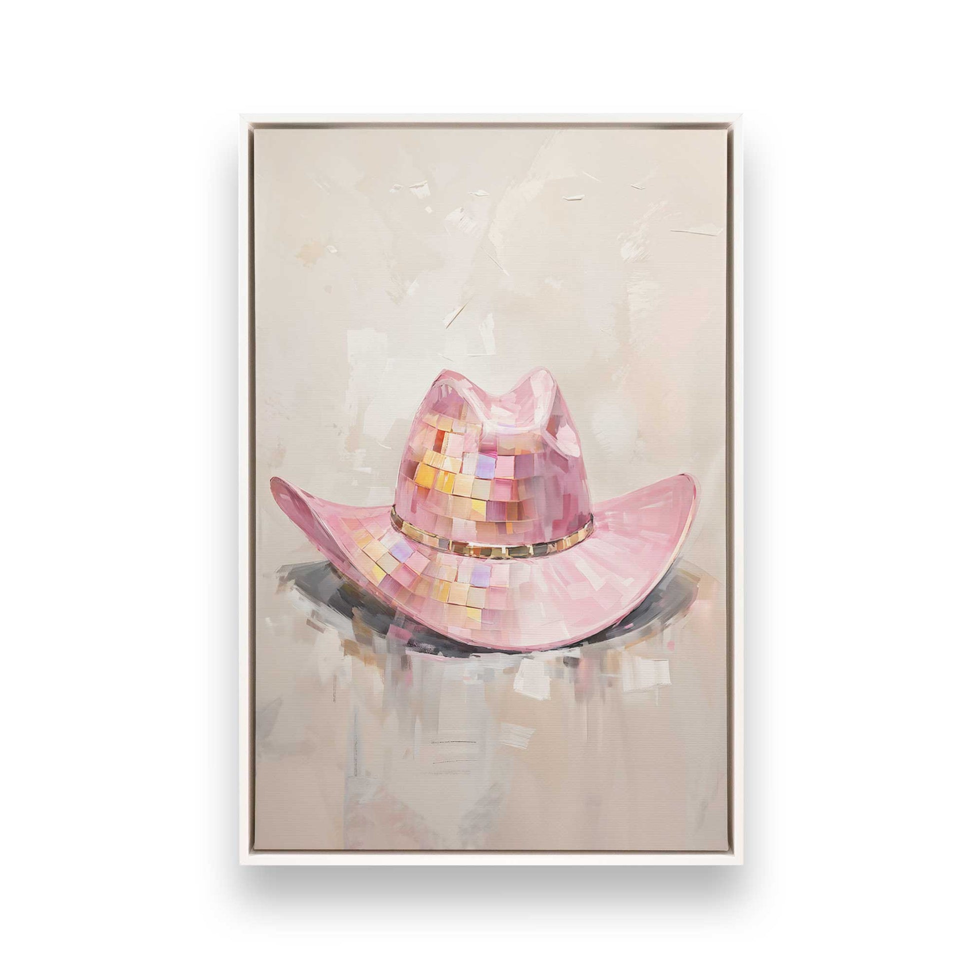 [Color:Opaque White], Picture of art in a White frame
