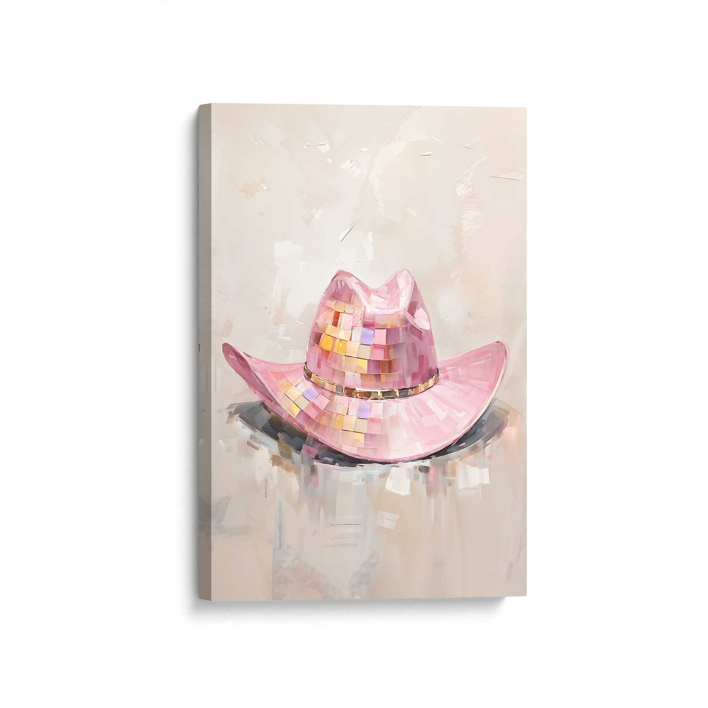 [Color:Stretched Canvas], Picture of art at an angle