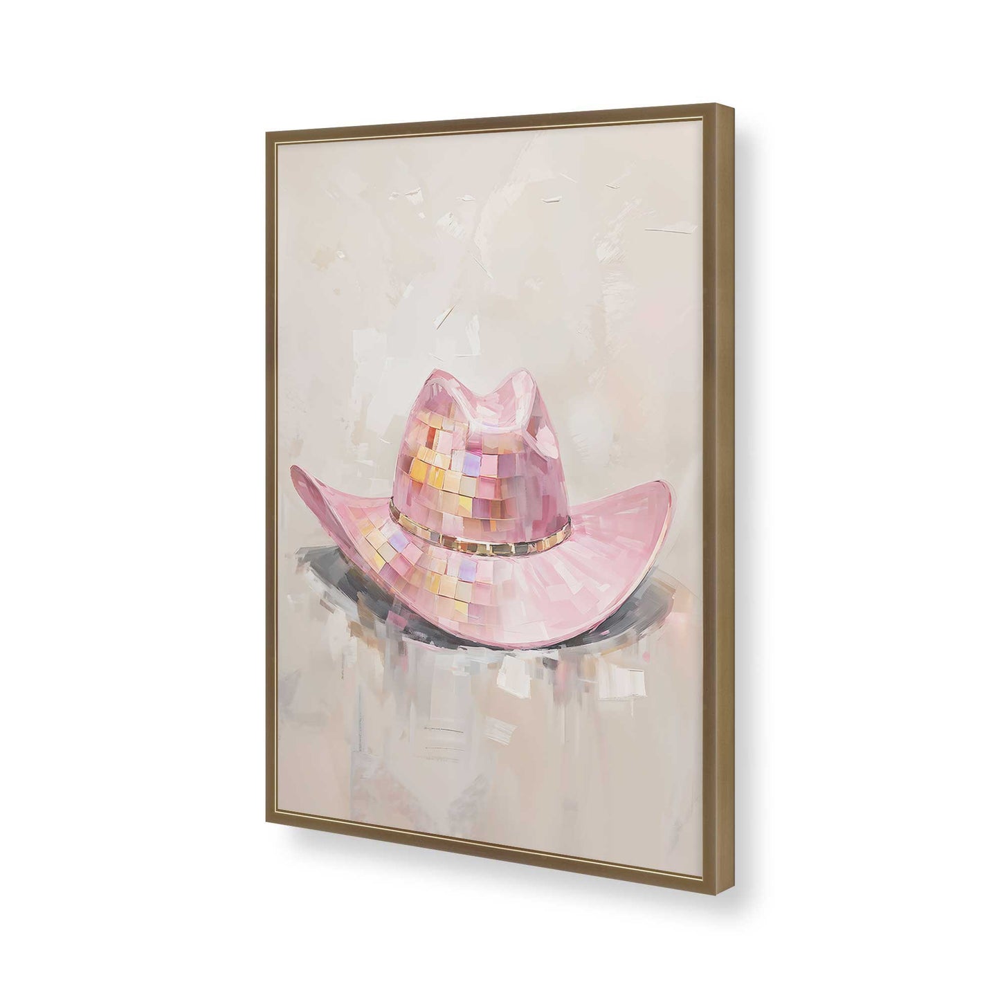 [Color:Brushed Gold], Picture of art in a Brushed Gold frame of the corner