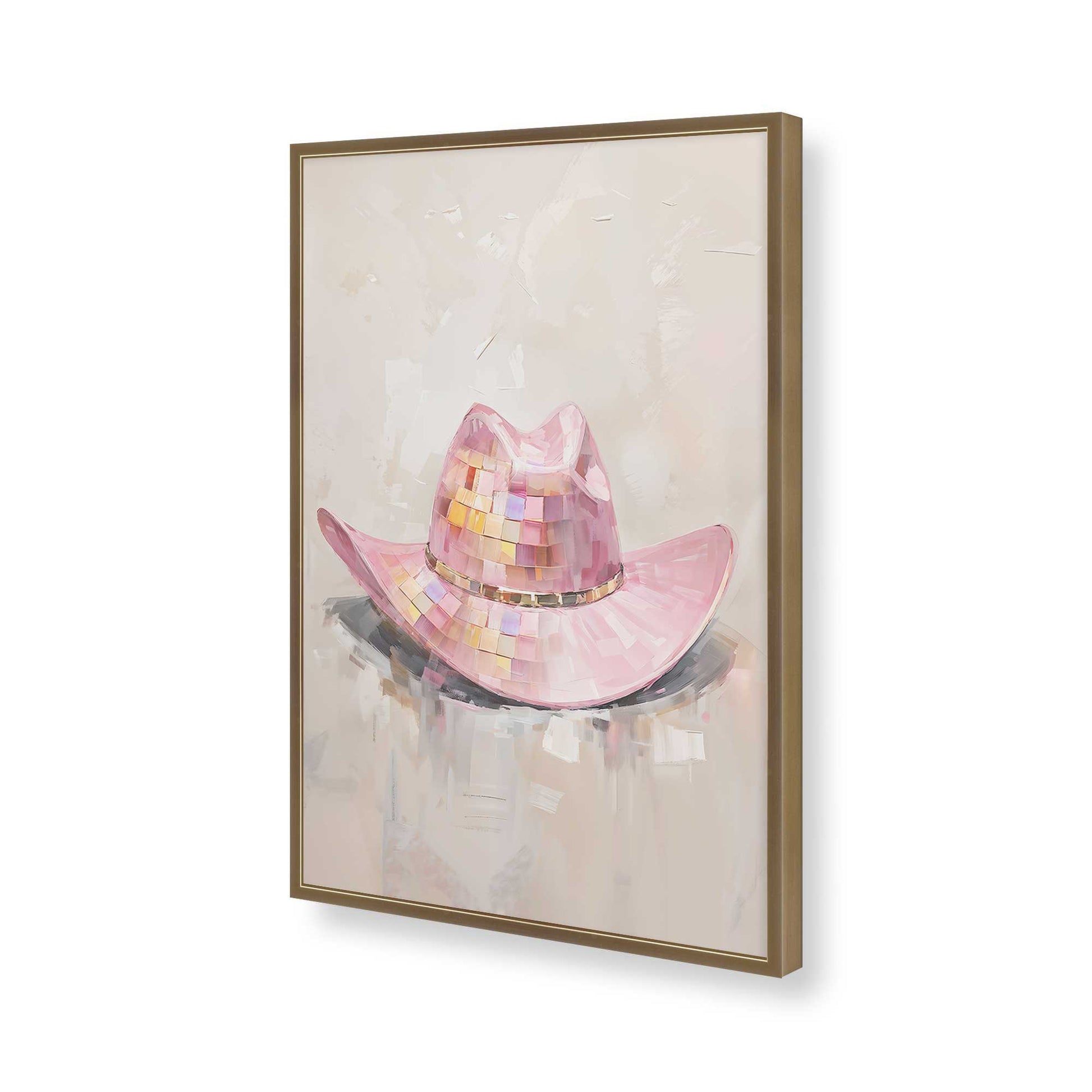 [Color:Brushed Gold], Picture of art in a Brushed Gold frame of the corner