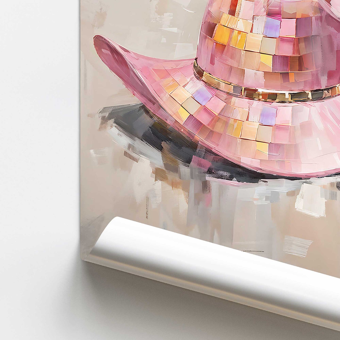 [color:Rolled Print], Picture of close up of art