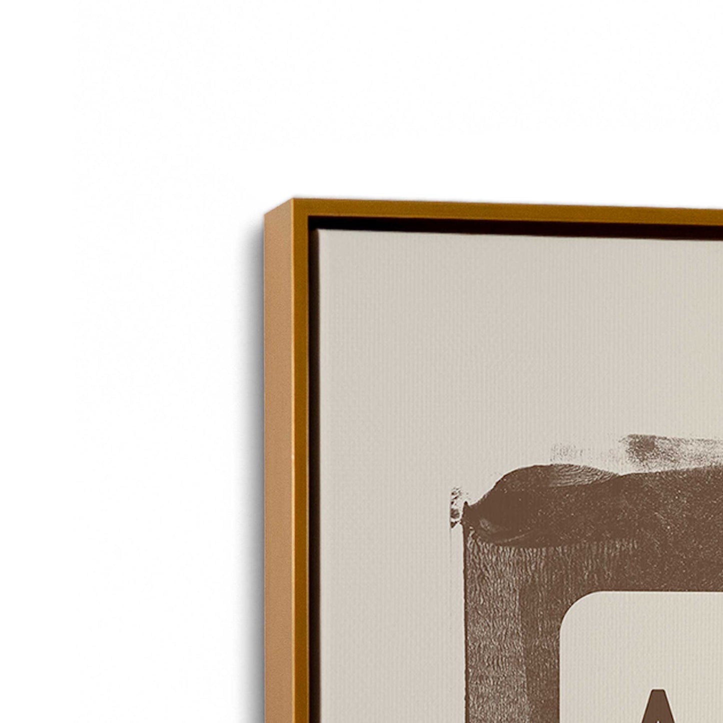 [Color:Polished Gold], Picture of art in a Polished Gold frame at an angle