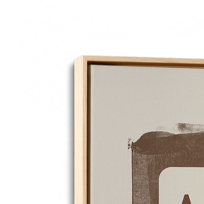 [Color:American Maple], Picture of art in a American Maple frame at an angle