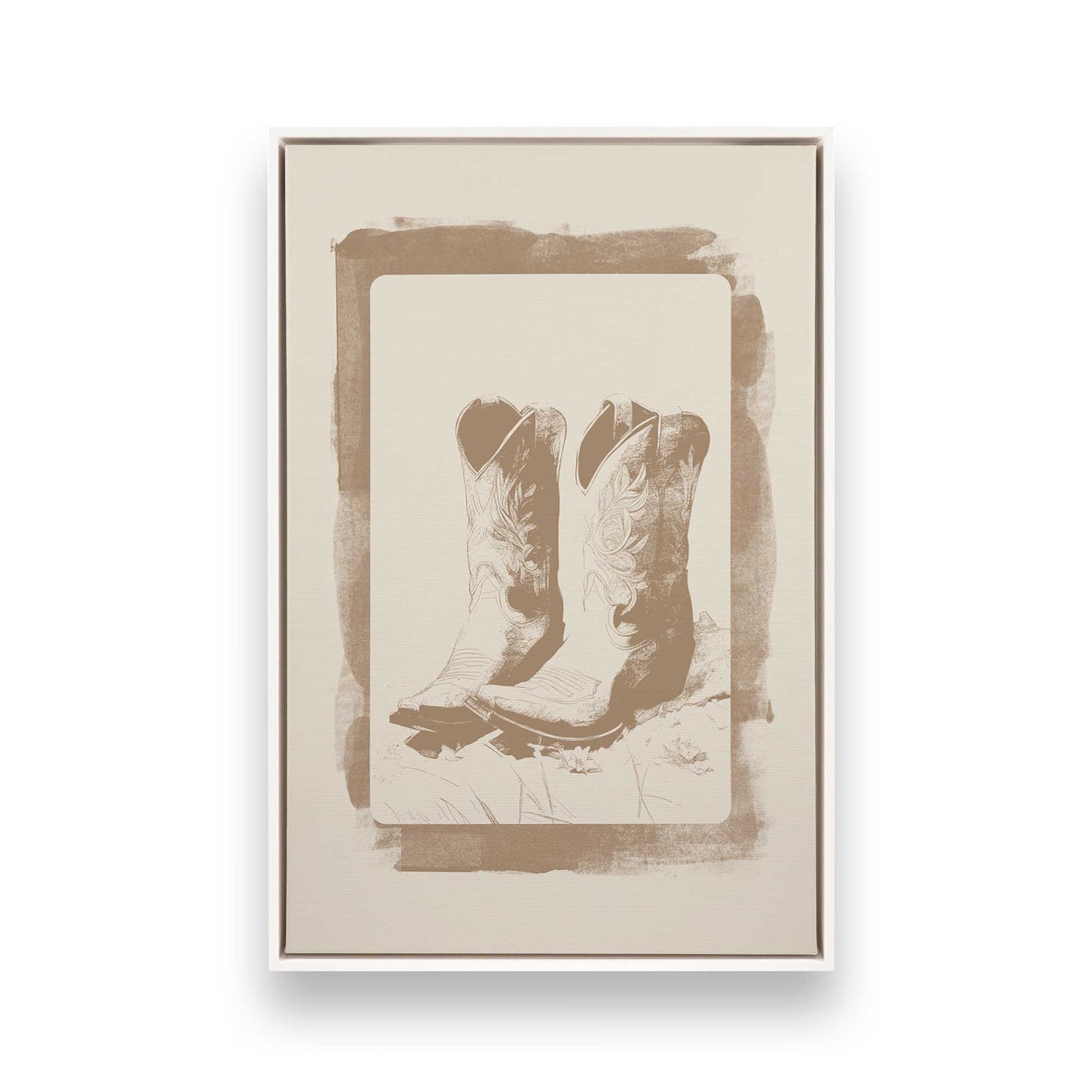 [Color:Opaque White], Picture of art in a White frame