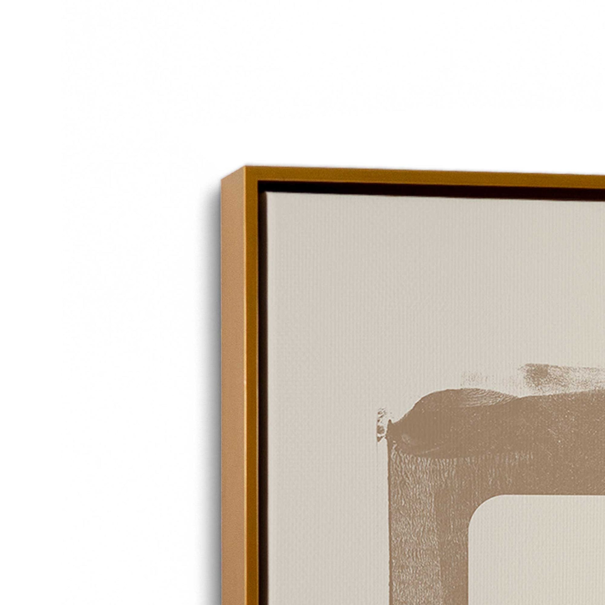 [Color:Polished Gold], Picture of art in a Polished Gold frame at an angle